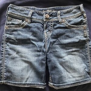 Silver Jean shorts
